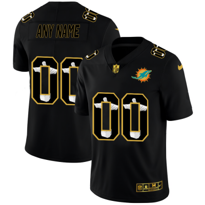 Miami Dolphins Custom Men's Nike Carbon Black Vapor Cristo Redentor Limited NFL Jersey